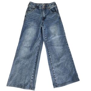 HABITUAL Medium Wash Wide Leg Jeans – high rise vintage style denim – 0/25